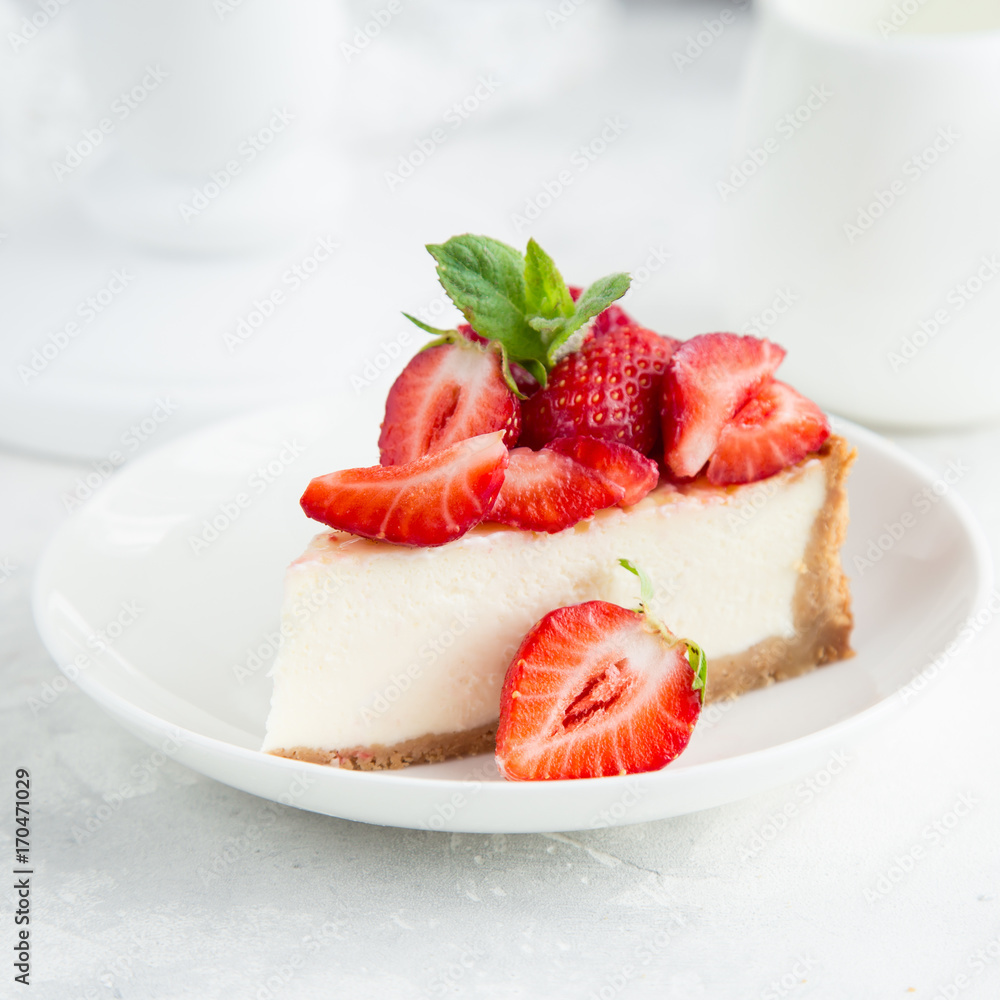 slice of strawberry cheesecake slice of strawberry cheesecake