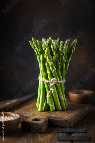 fresh green asparagus photo
