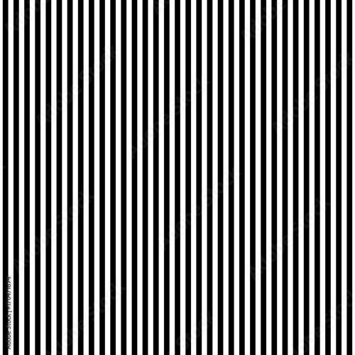 Vertical dense black and white lines geometric seamless vector pattern. Striped background.