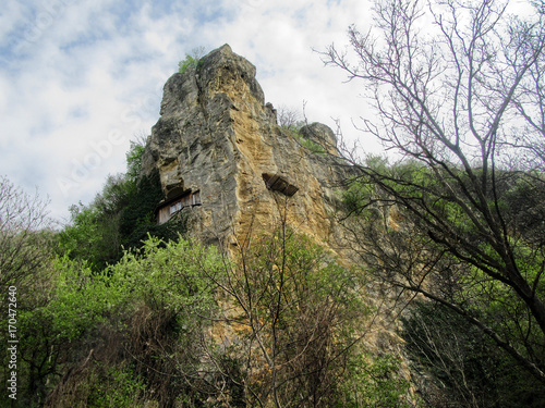 Rock monastery near the village of Ivanovo, northwestern Bulgaria