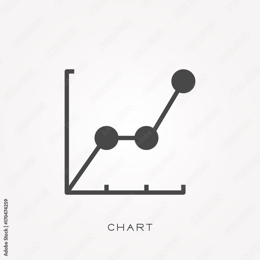 Silhouette icon chart Silhouette icon chart