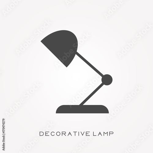 Silhouette icon decorative lamp