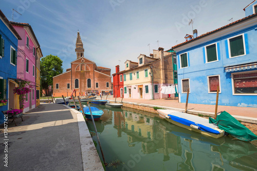 Colorful houses of Burano island / small village near the Venice photo