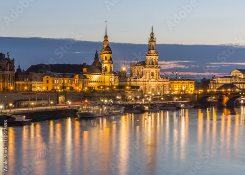 Beautiful evening view of Dresden © Iurii