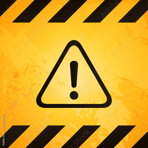 Exclamation danger sign