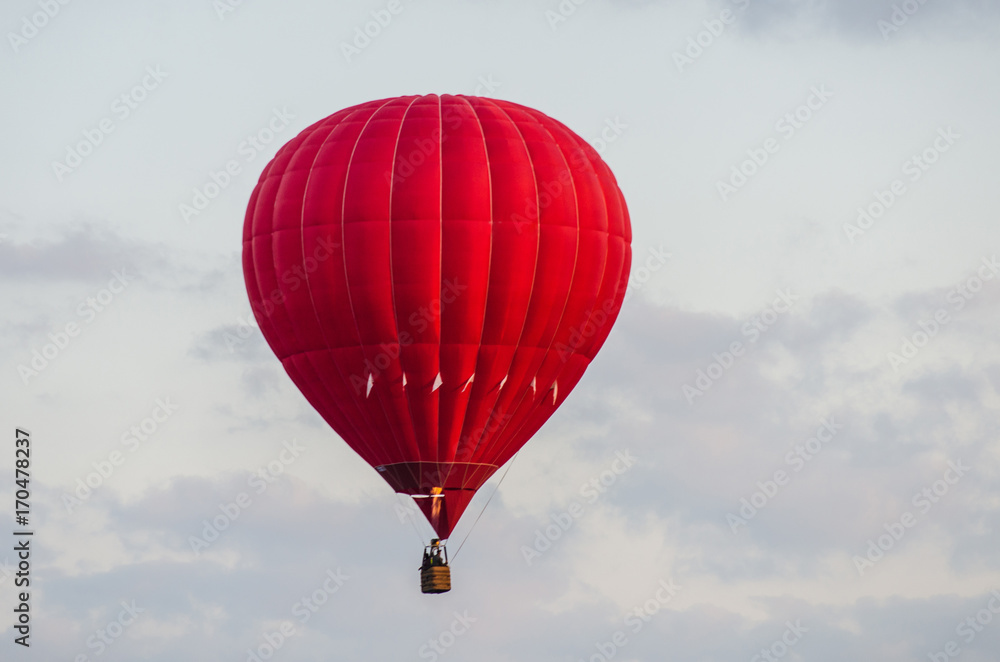 Fototapeta premium The balloon is flying in the sky