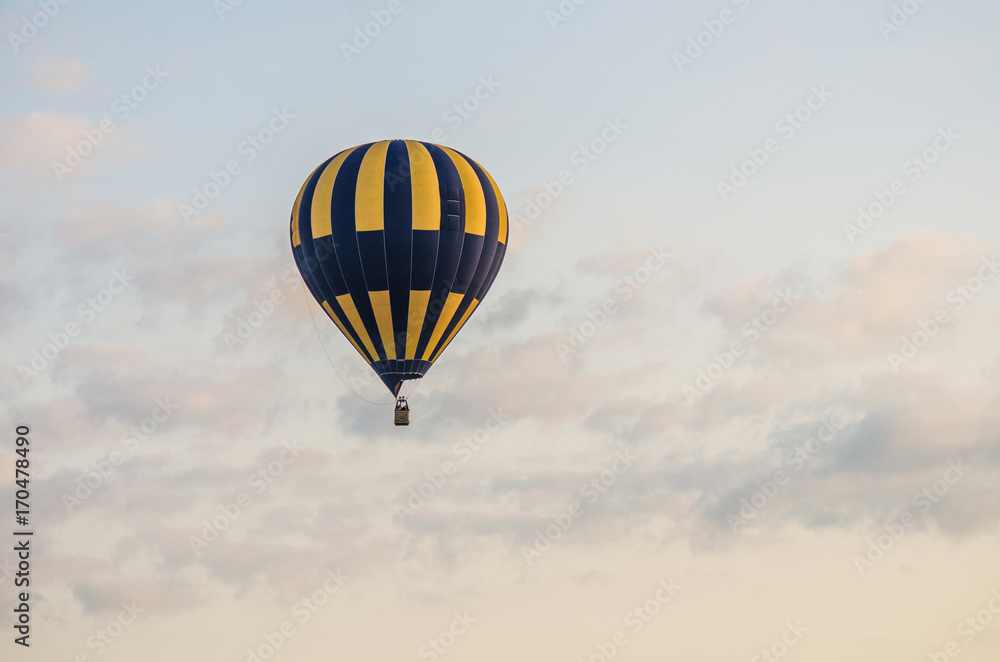 Fototapeta premium The balloon is flying in the sky