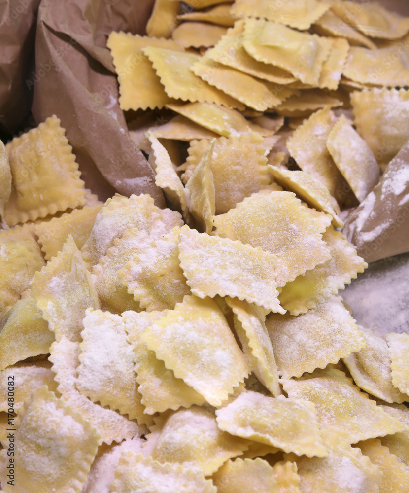 raw ravioli made with fresh eggs and flour for sale in the groce raw ravioli made with fresh eggs and flour for sale in the groce