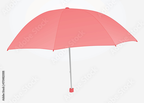 Women pink umbrella. vector illustration