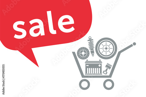 sale in the auto parts store