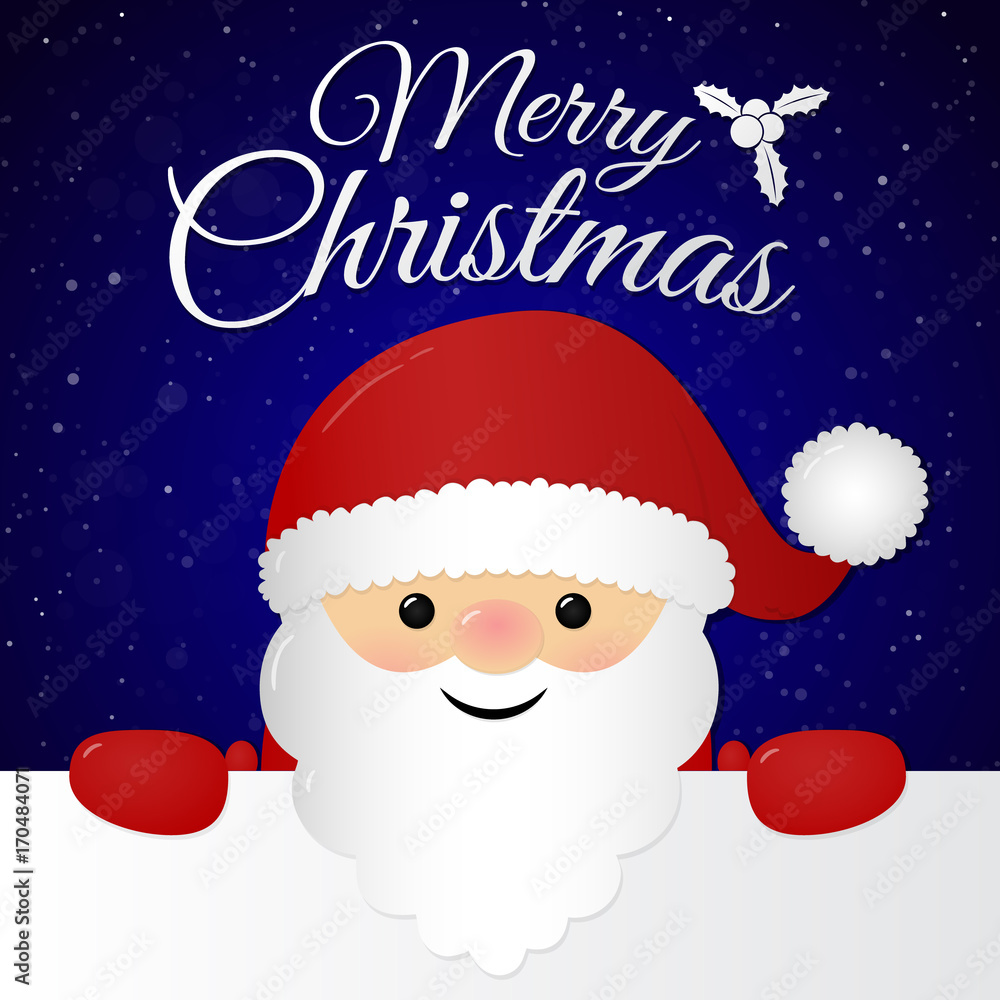 Concept of Christmas card with smiley Santa Claus. Vector. Concept of Christmas card with smiley Santa Claus. Vector.