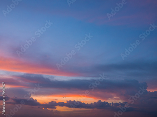 Beautiful sunset twilight sky background © Natcha