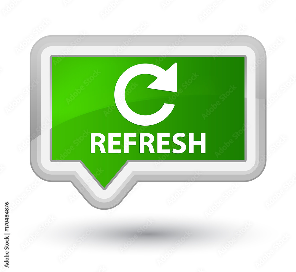 Refresh (rotate arrow icon) prime green banner button Refresh (rotate arrow icon) prime green banner button