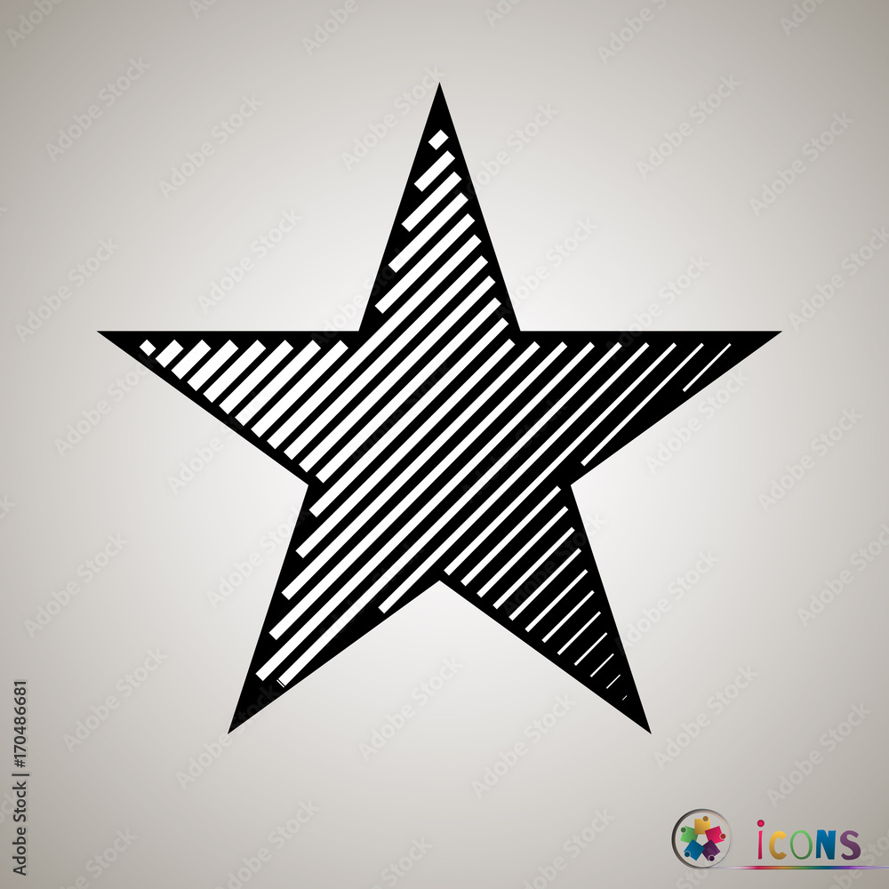 Clasic star Icon Vector. Isolated, object on white background Clasic star Icon Vector. Isolated, object on white background