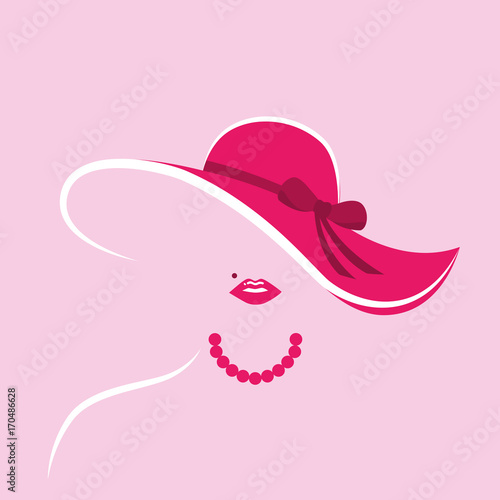 lady in pink mit hut