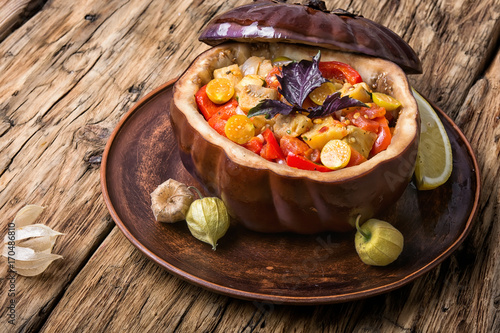 eggplant baked with vegetables