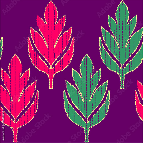 Leaf border with color background