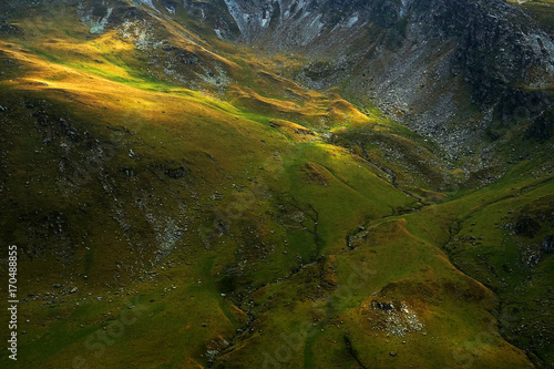 Alpine landscape in Tarcu Mountains, Carpathians, Romania, Europe