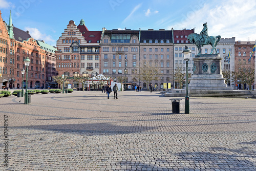 Stortorget - Historic market square in Malmo, Sweden