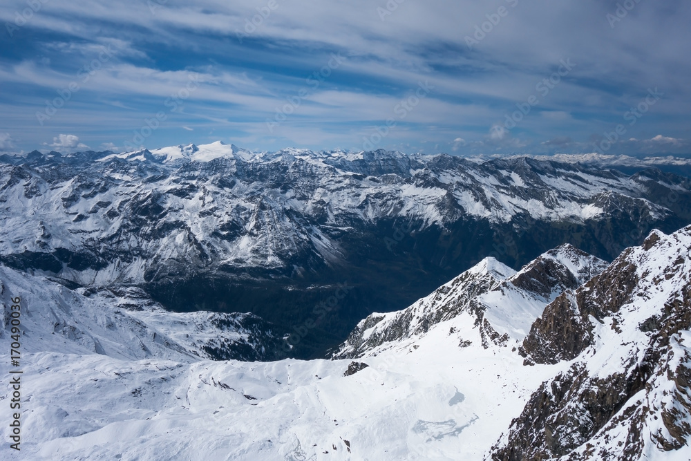 View from Kitzsteinhorn glacier Austria 
