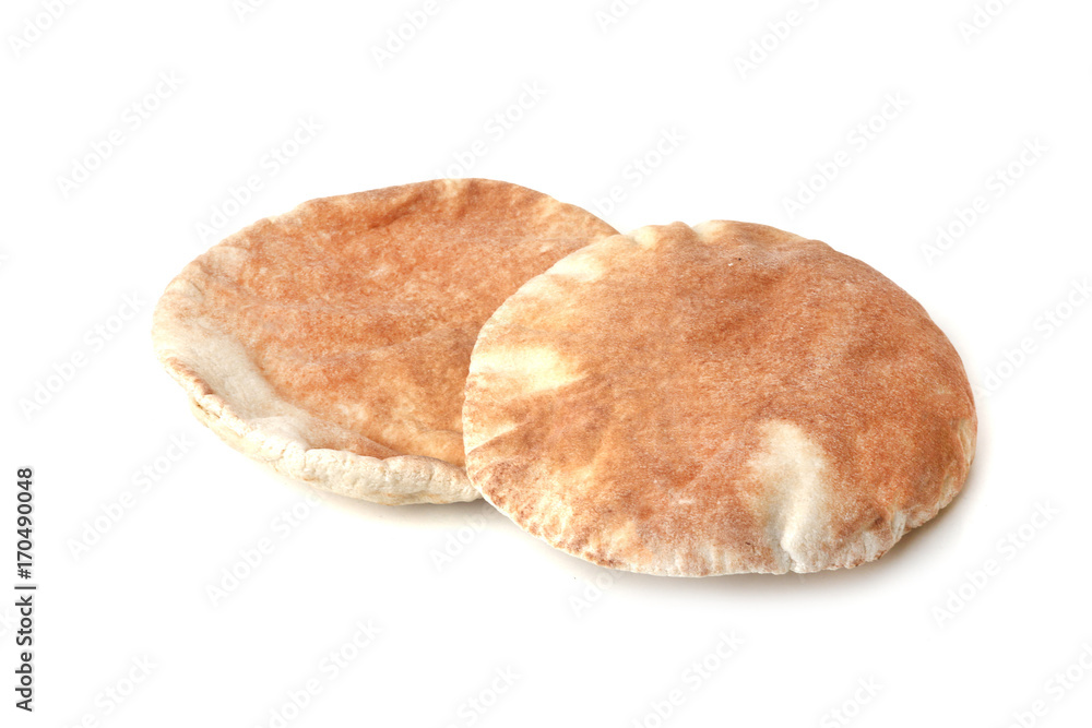 bread flat cake on white background bread flat cake on white background