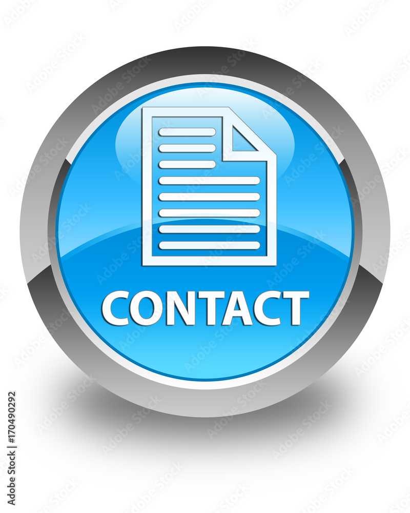Contact (page icon) glossy cyan blue round button Contact (page icon) glossy cyan blue round button