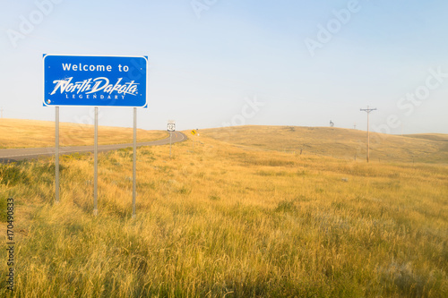 Photos Welcome to Legendary North Dakota Road Entry Sign