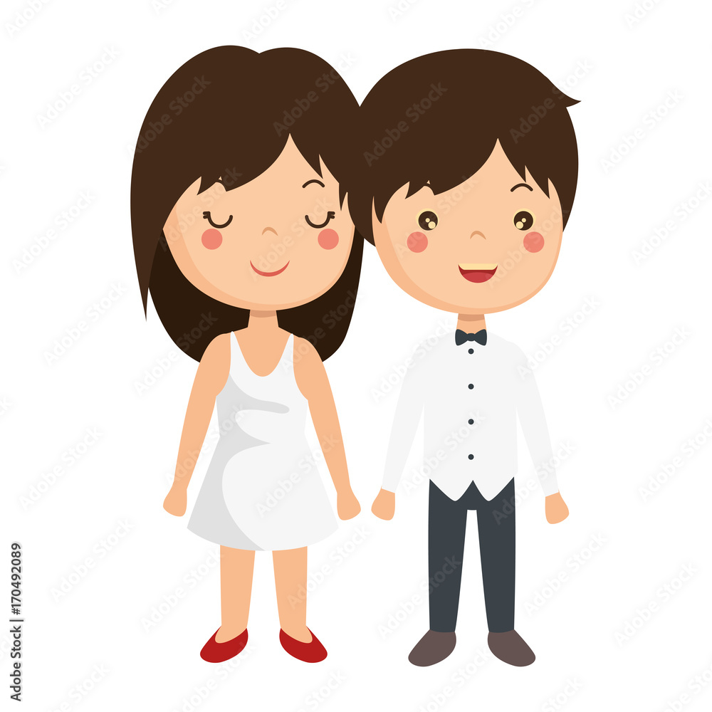 cute couple just married vector illustration design cute couple just married vector illustration design