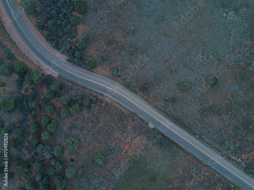 Sedona  desert road from above © Paolo
