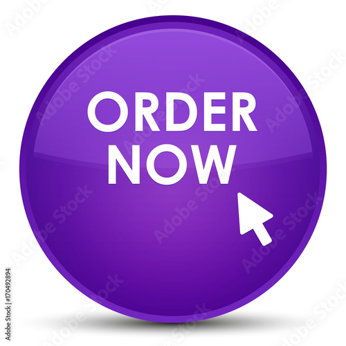 Order now special purple round button