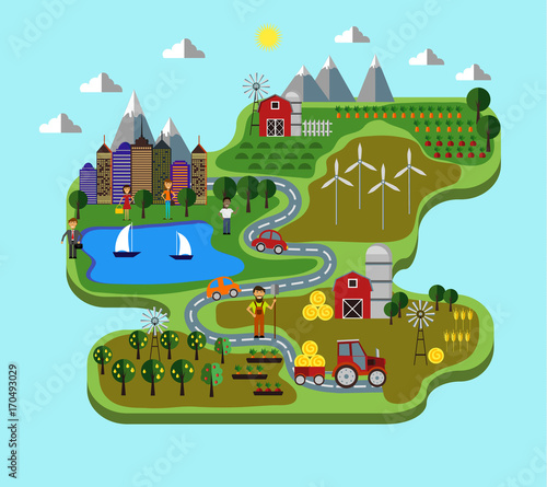 Natural food. infographic