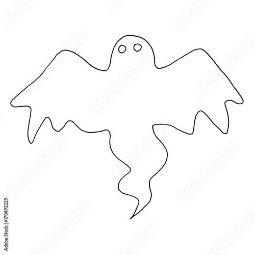 Hand Drawn Halloween Set. Ghost.