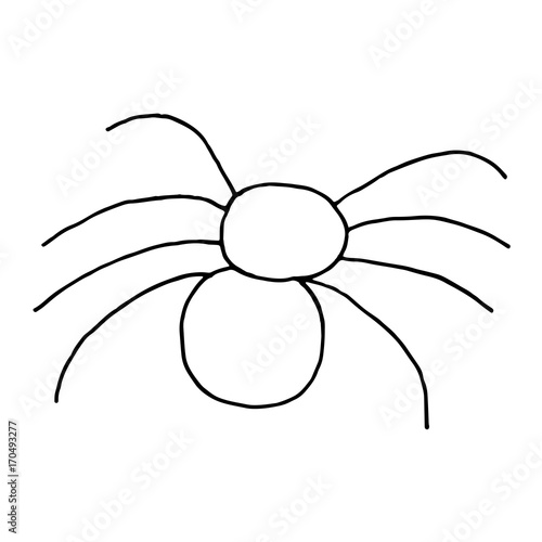 Hand Drawn Halloween Set. Spider.