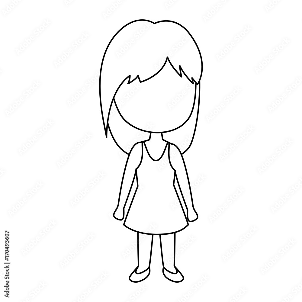 cute and little girl character vector illustration design cute and little girl character vector illustration design