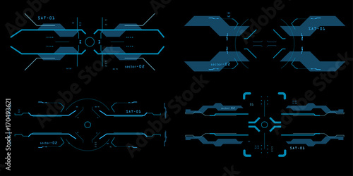 Futuristic user interface. HUD interface. Game interface