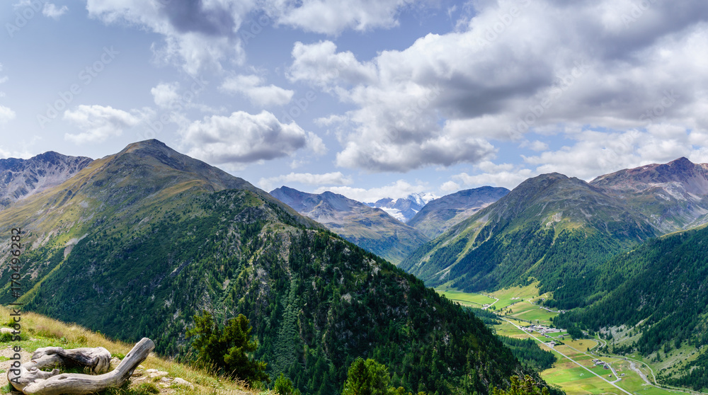 Fototapeta premium Green Alpine valley