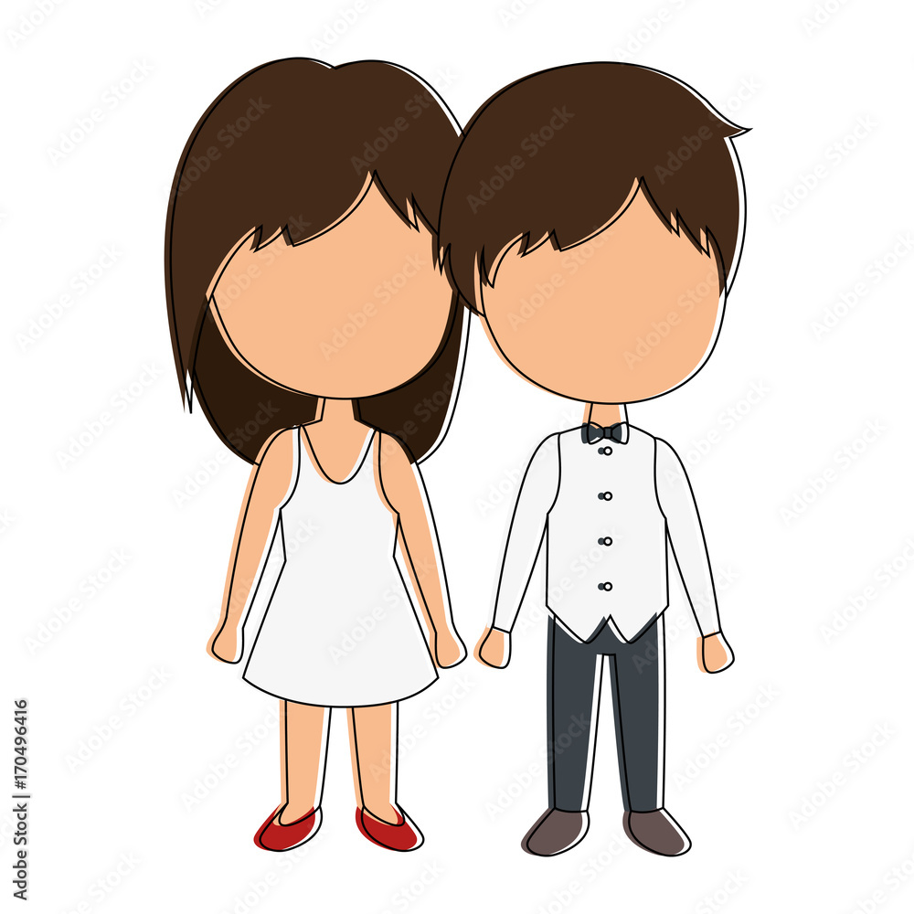 cute couple just married vector illustration design cute couple just married vector illustration design