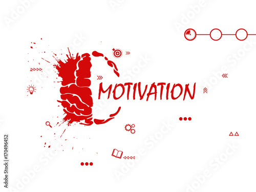 Motivation creative brain concept vector illustration