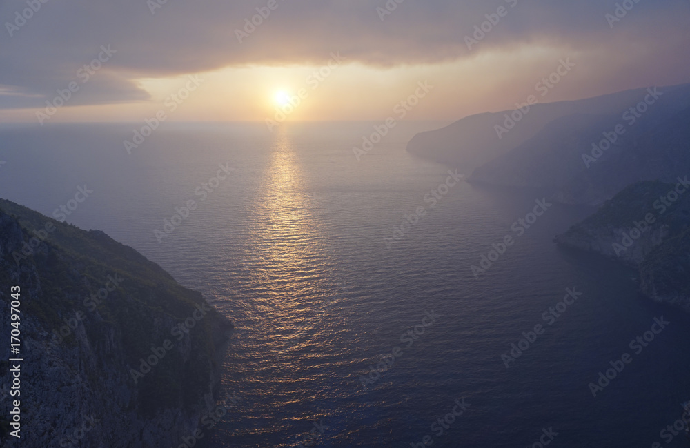 Sunset on Zakynthos Island, Greece