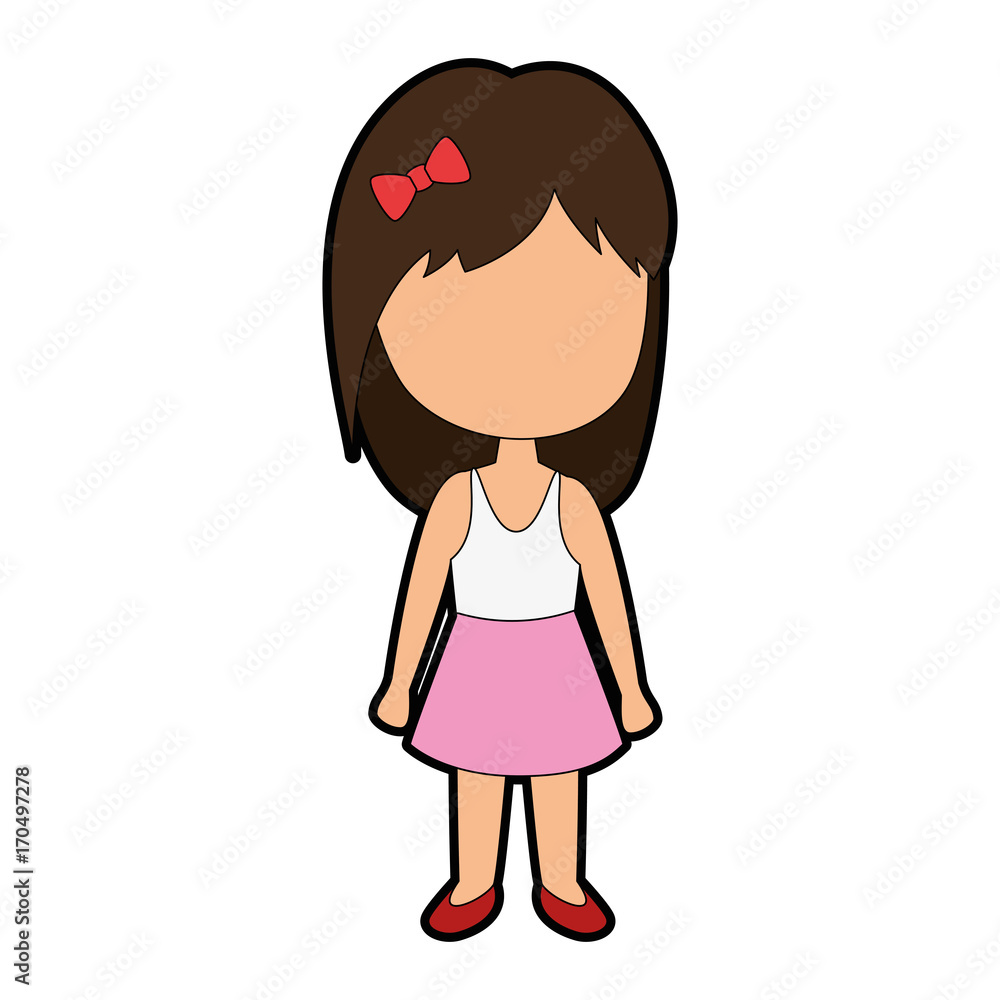cute and little girl character vector illustration design cute and little girl character vector illustration design