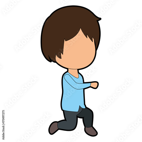 cute and little boy vector illustration design