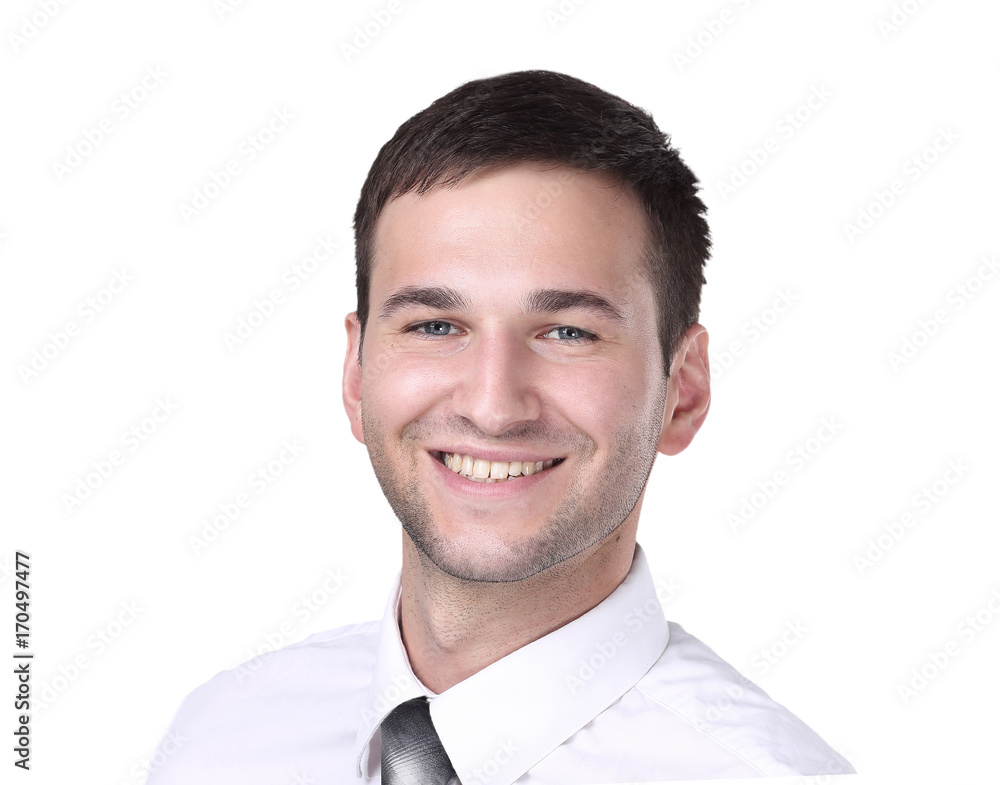 Portrait of a handsome business man isolated on white. Portrait of a handsome business man isolated on white.