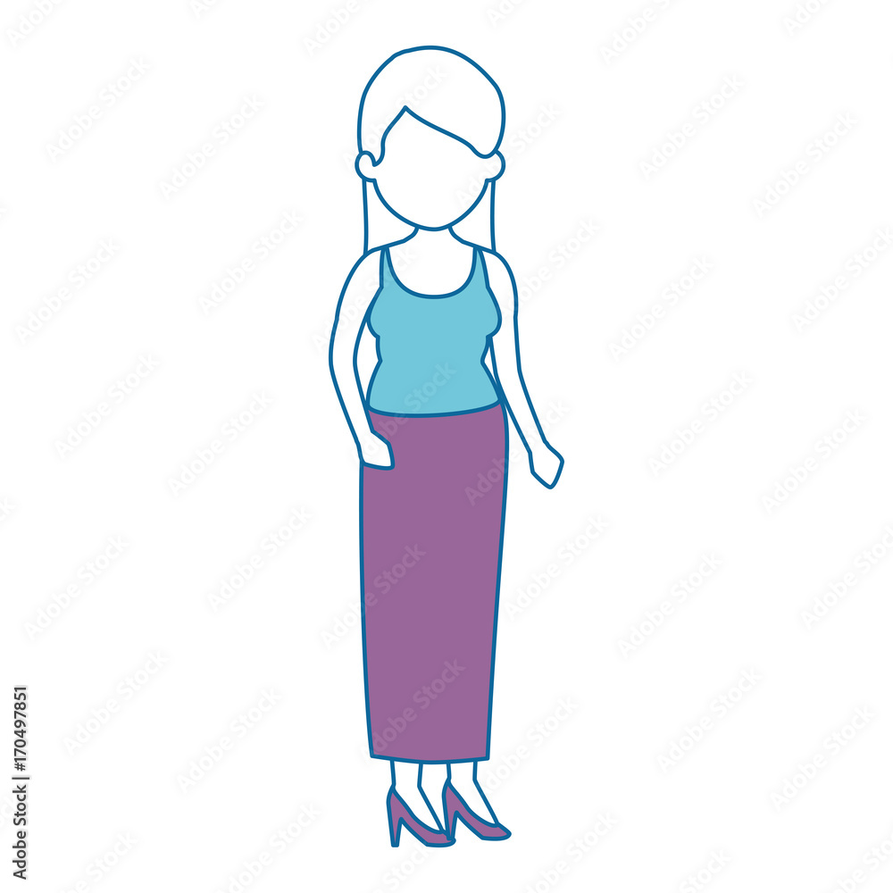 beautiful woman avatar character vector illustration design