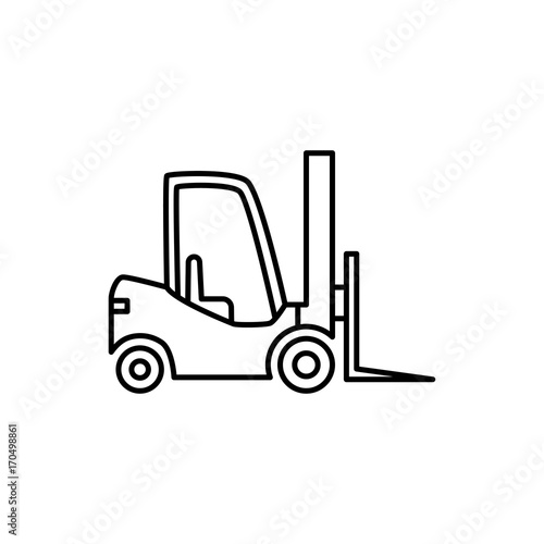 forklift icon on white background