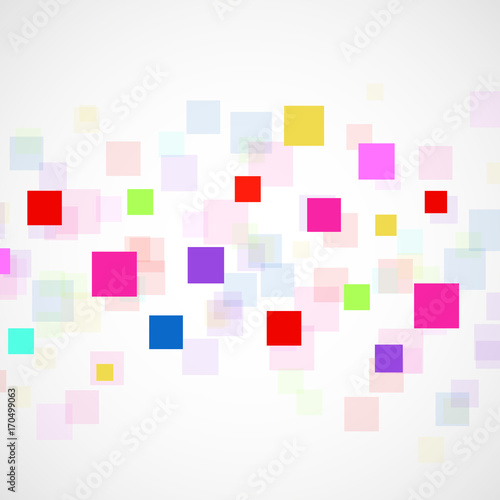 Abstract background with colorful squares. Modern vector design