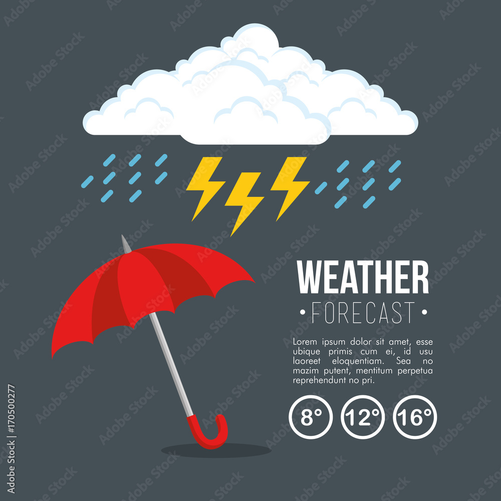 rainy weather forecast vector illustration graphic design rainy weather forecast vector illustration graphic design