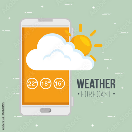 weather forecast application vector illustration graphic design