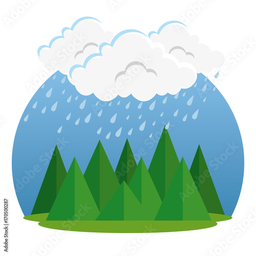 rainy weather forecast vector illustration graphic design