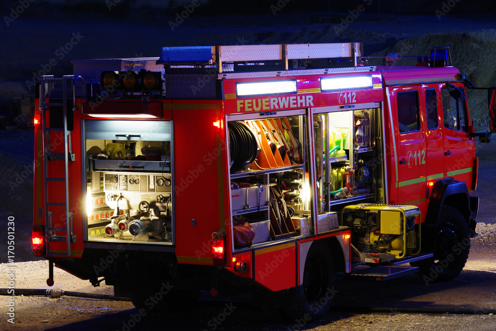 Naklejka premium Feuerwehr, Feuerwehreinsatz