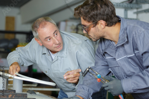 young man in ironworks training course